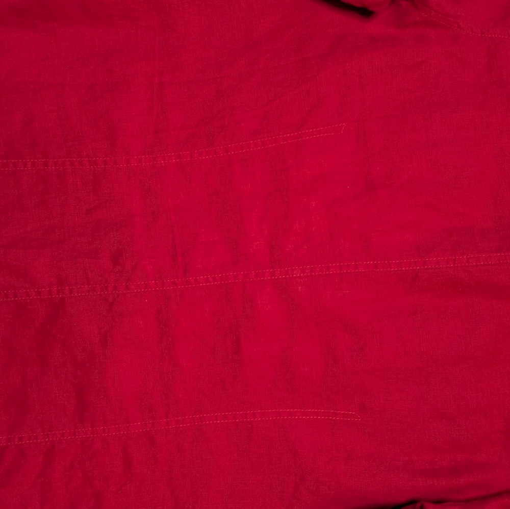 Liz Claiborne Crimson Red Work Shirt Professional Button Up Top XL - Picture 5 of 9